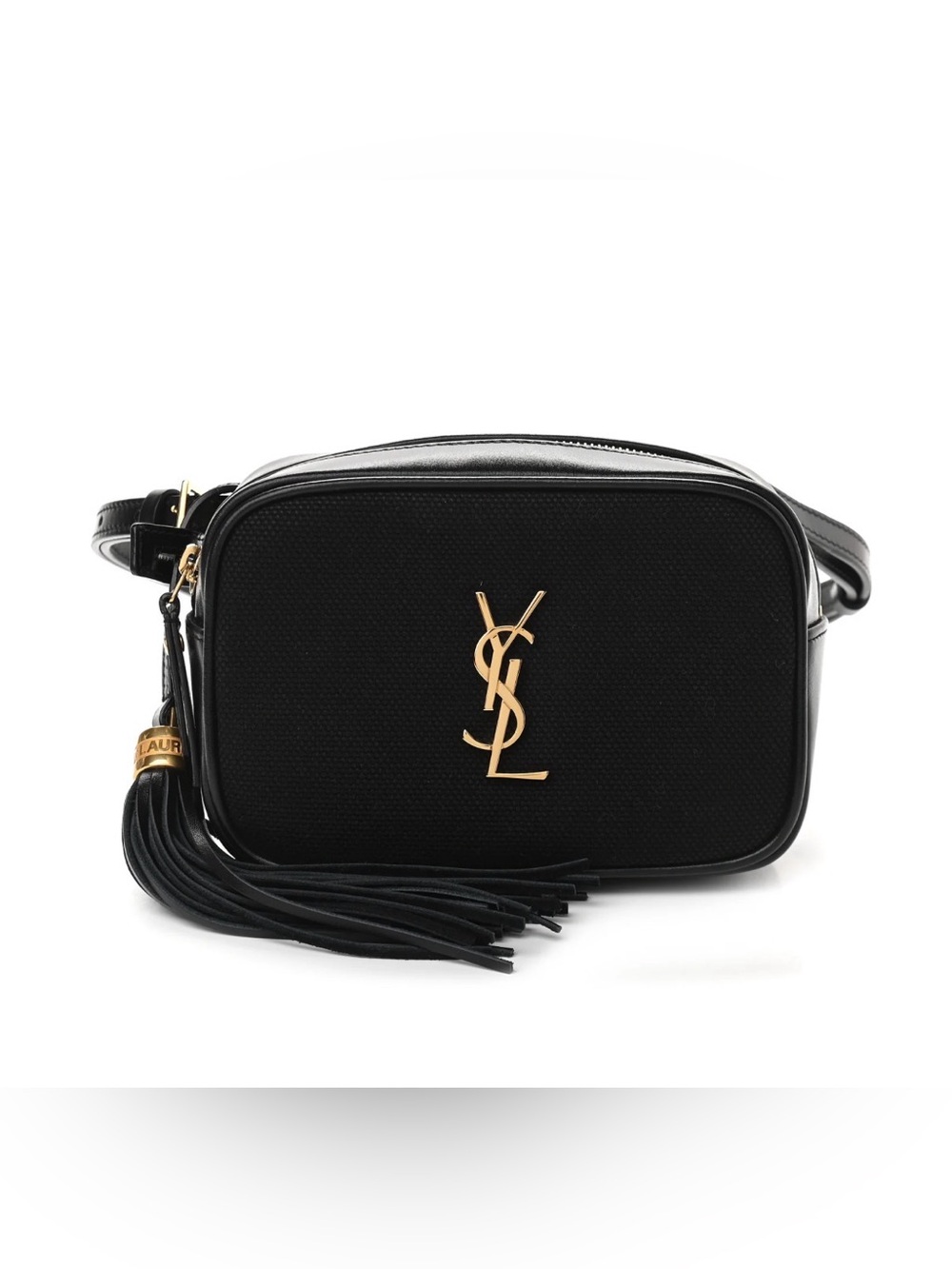 /traded/💯 YSL Lou Linen Canvas and Leather Camera Crossbody/Belt Bag - Picture 2 of 15